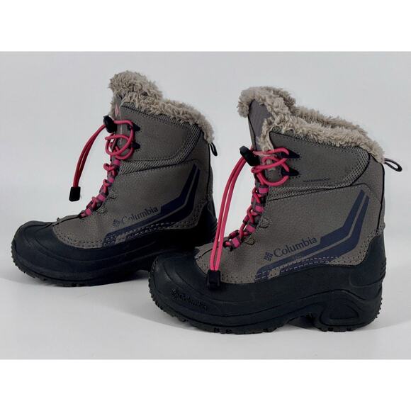 Columbia Bugaboot Plus Girls Boots Youth Size 2 Gray Waterproof Snow Outdoor EUC - Picture 4 of 10